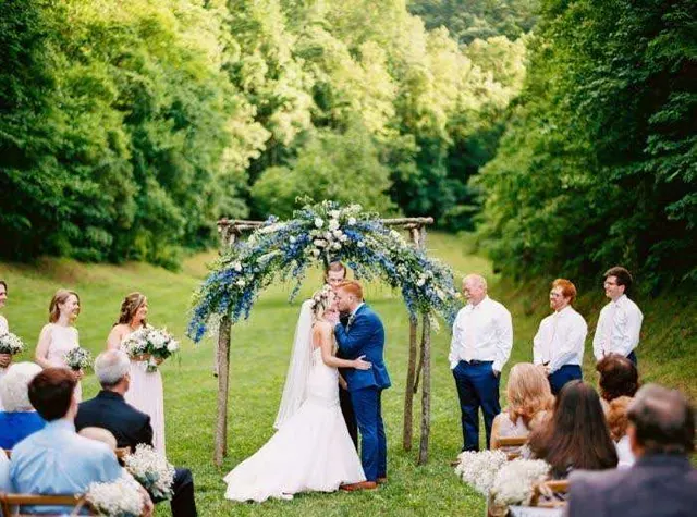Kara & Perry in the wooded cove