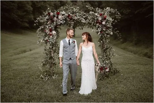 Liz & Cliff in the wooded cove